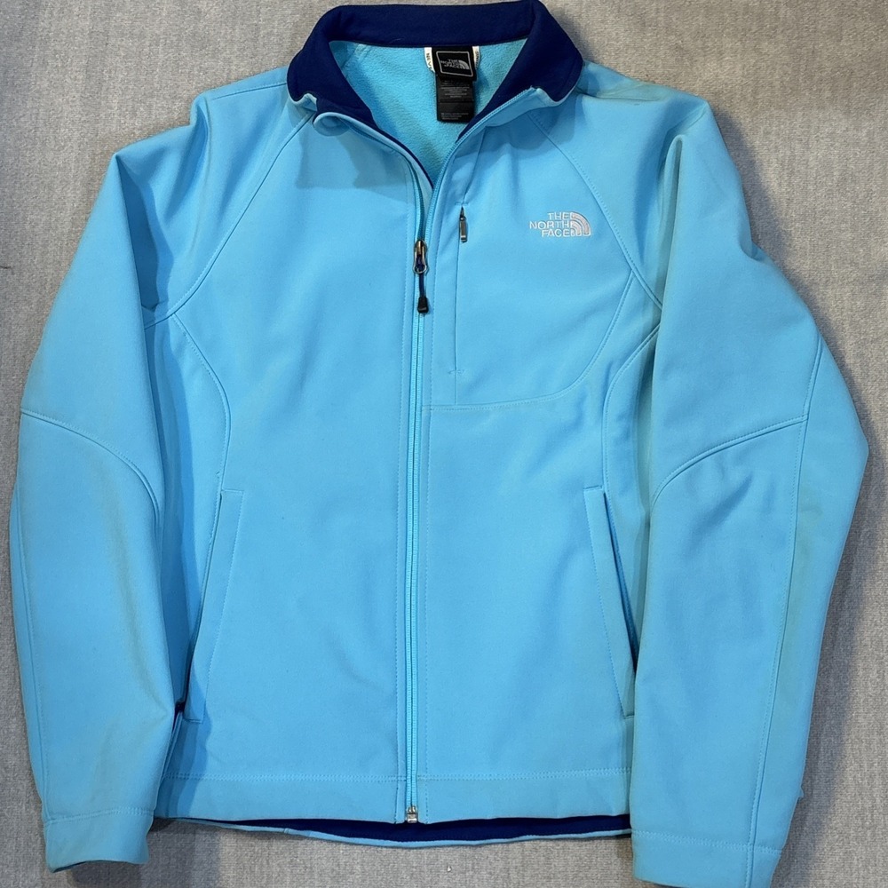 North Face  Windbreaker Jacket Women's M Teal/Blue Softshell Full Zip